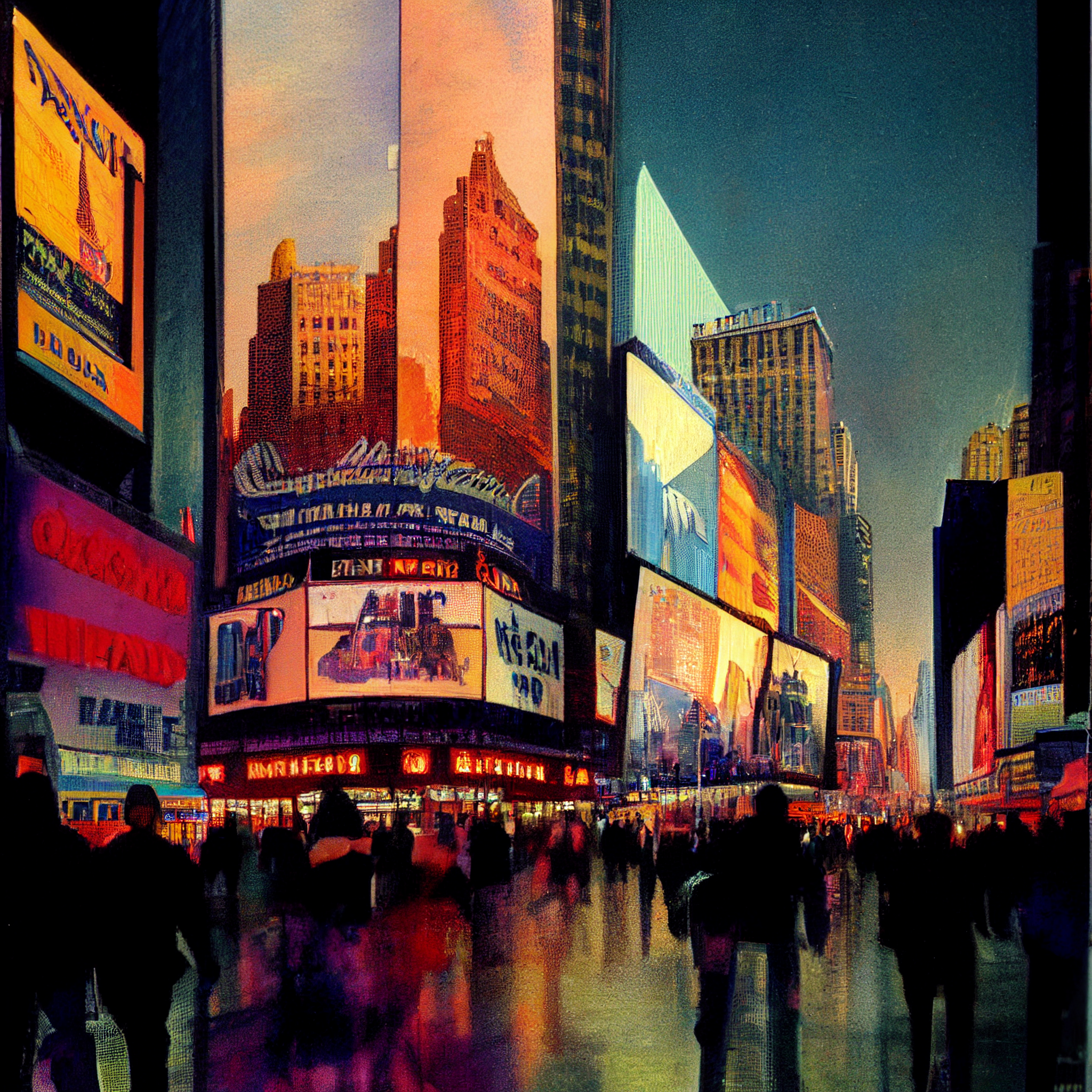 ai-generated image of times square new york