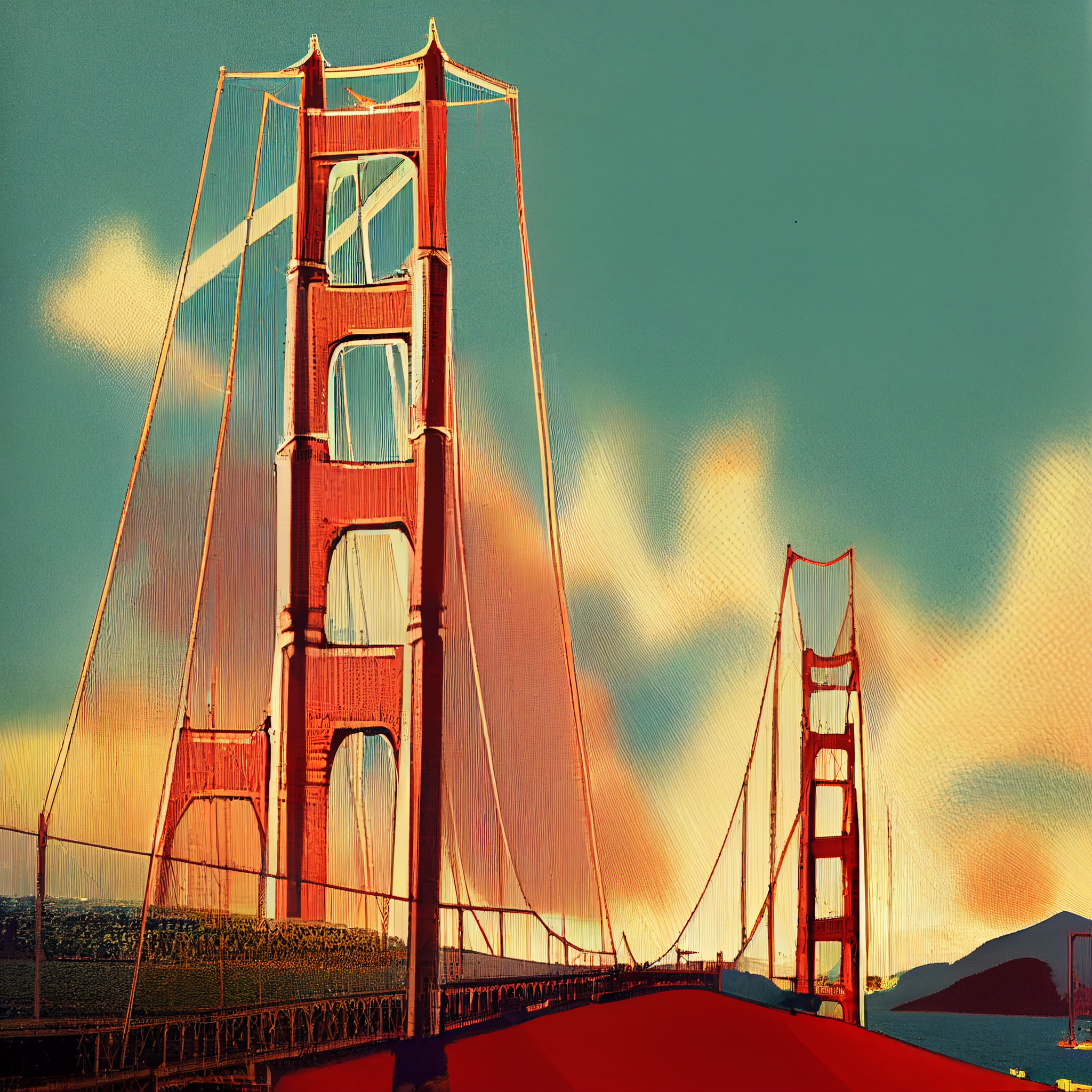 ai-generated image of golden gate bridge
