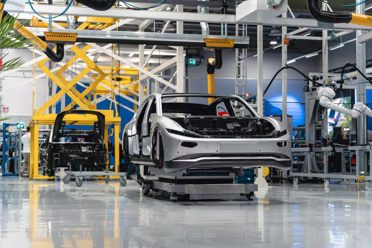 lightspeed 0 solar electric car on the production line at Valmet