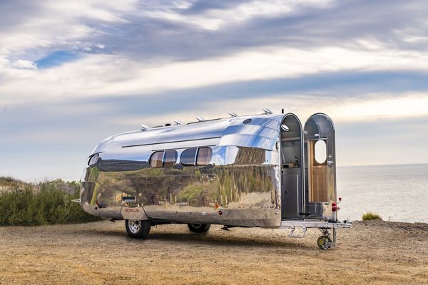 2022 Bowlus travel trailer, top roof vents open