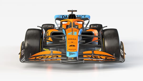 front view of the 2022 McLaren Racing MCL36