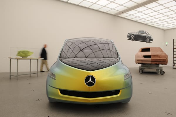 front view of green 2005 Mercedes-Benz Bionic concept car